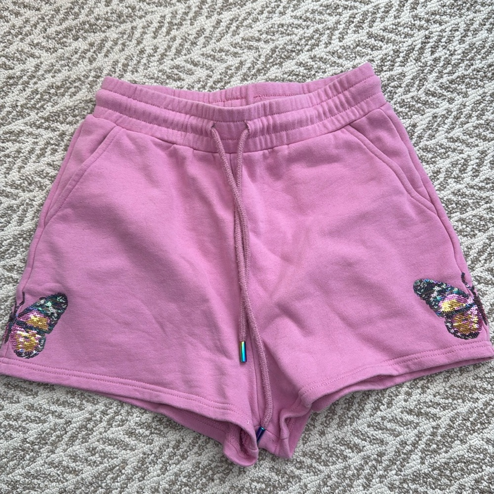 QOS Sequin butterfly shorts